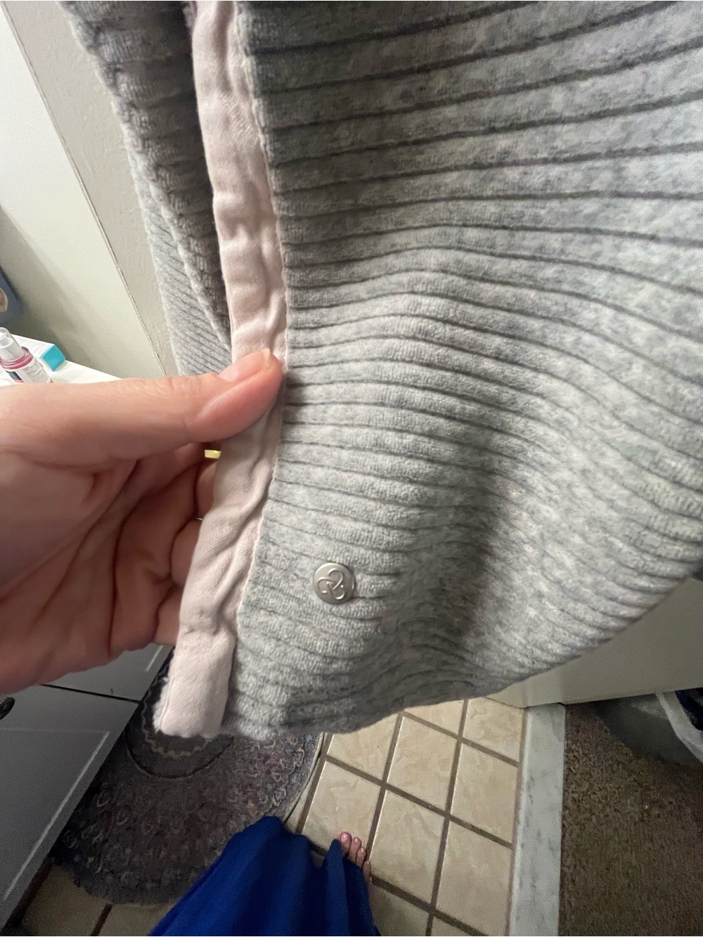 Zella Cozy Ribbed Turtleneck Sweater - Light Gray - Picture 7 of 7